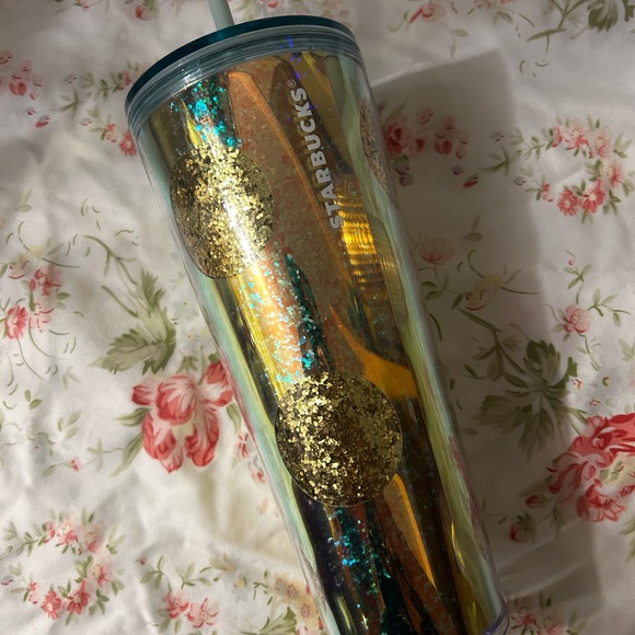 Starbucks 2020 Christmas Holiday GLITTER DOTS Ornament Cup 24 oz - Picture 2 of 4